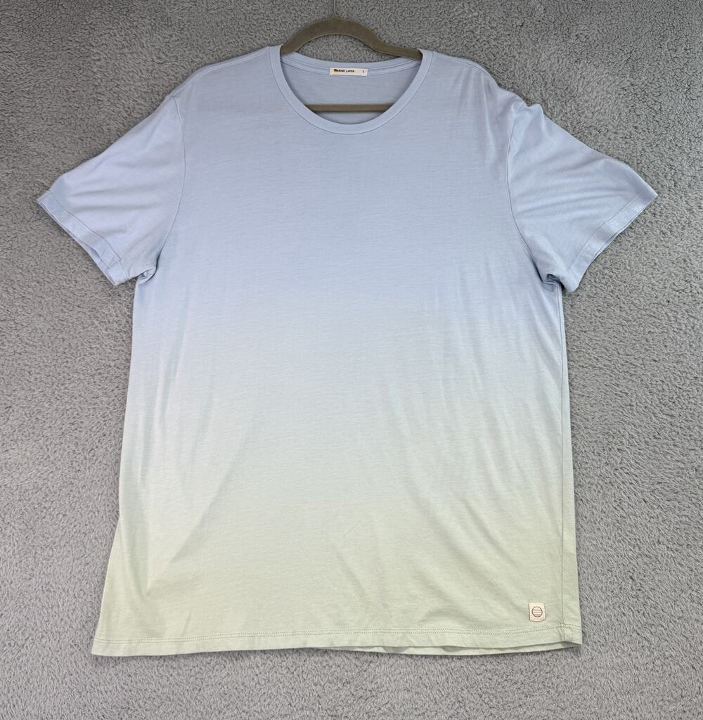 Marine Layer Mens Signature Crew Tee Shirt Large Multicolor Core Large Cotton